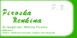 piroska menkina business card